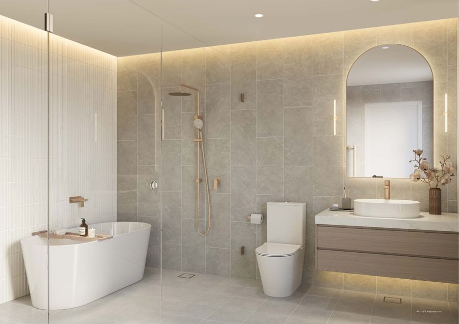 Apartment bathroom interior