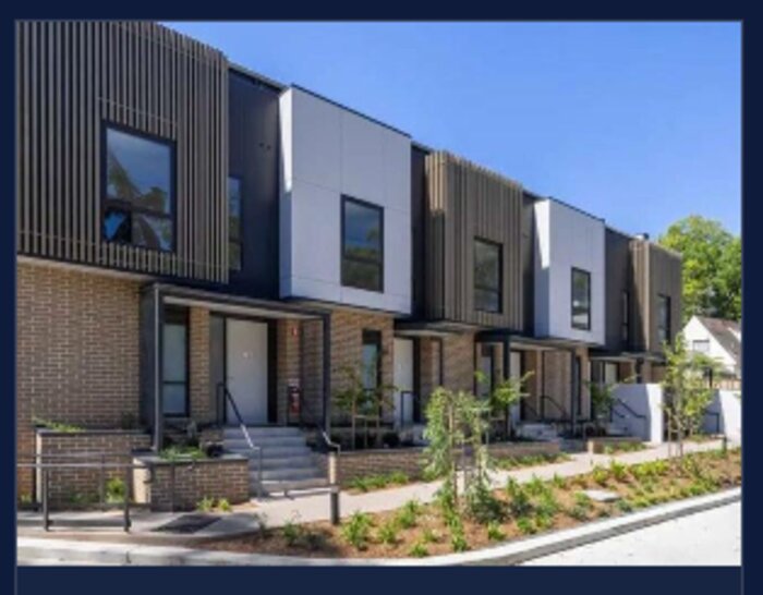 Completed townhouse exterior